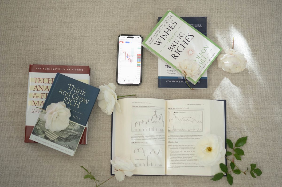 Trader reviewing risk management strategies